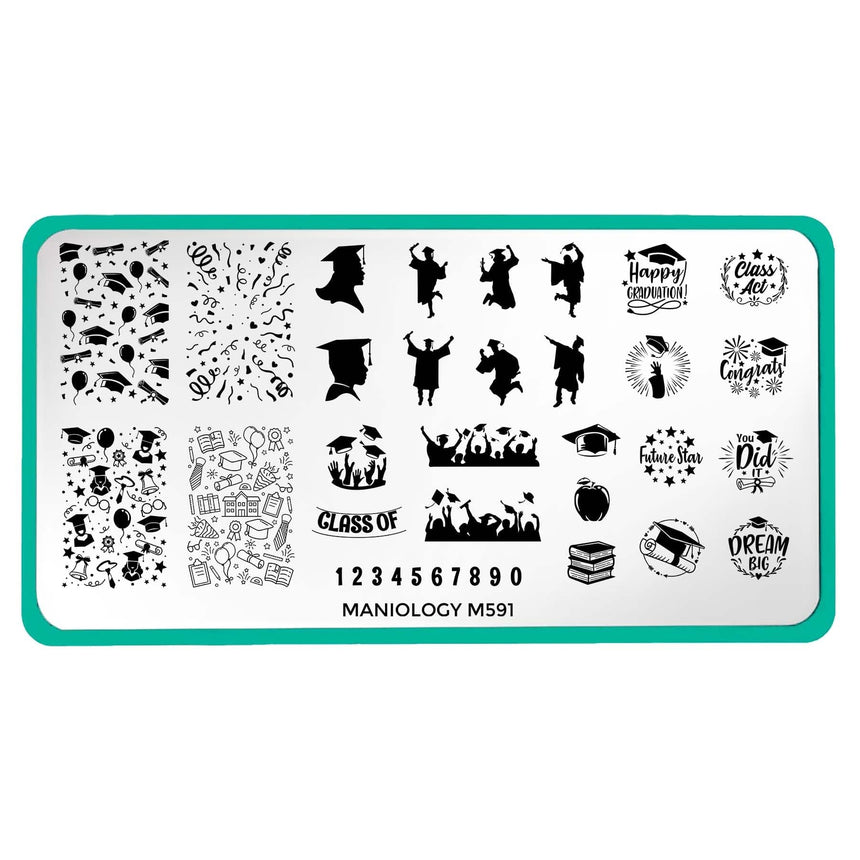 Happy Graduates (M591) - Nail Stamping Plate