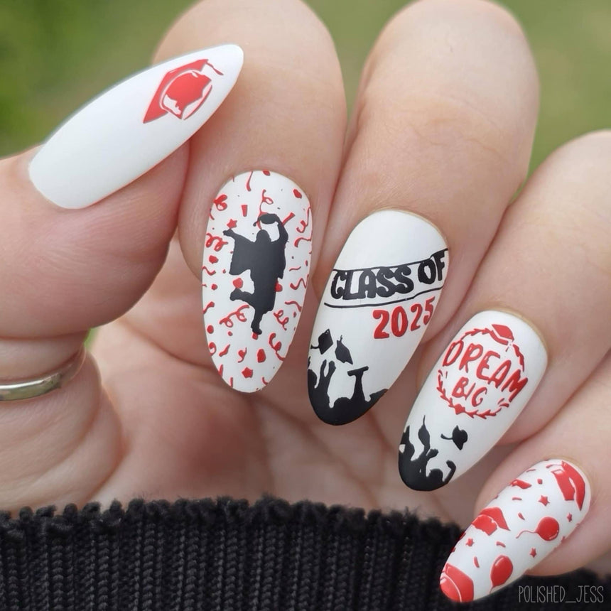 Happy Graduates (M591) - Nail Stamping Plate