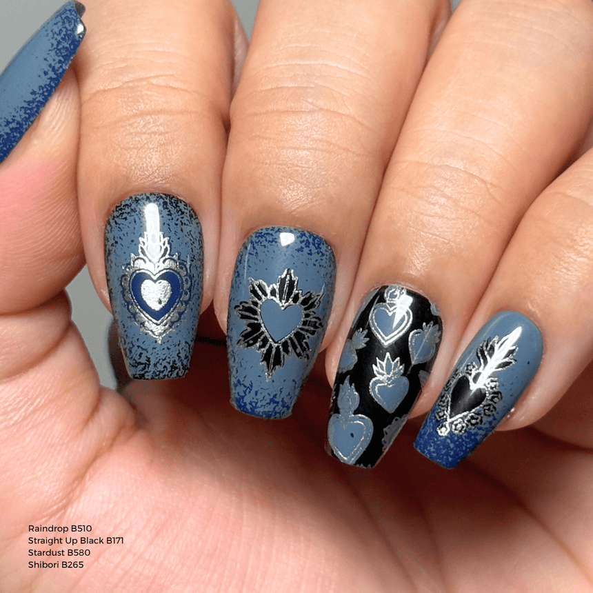 Heart to Heart (M697) - Nail Stamping Plate