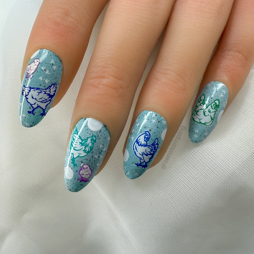 Hen House (M583) - Nail Stamping Plate