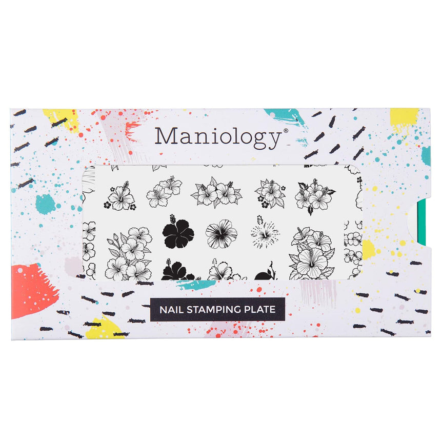 Hibiscus Haven (M611) - Nail Stamping Plate