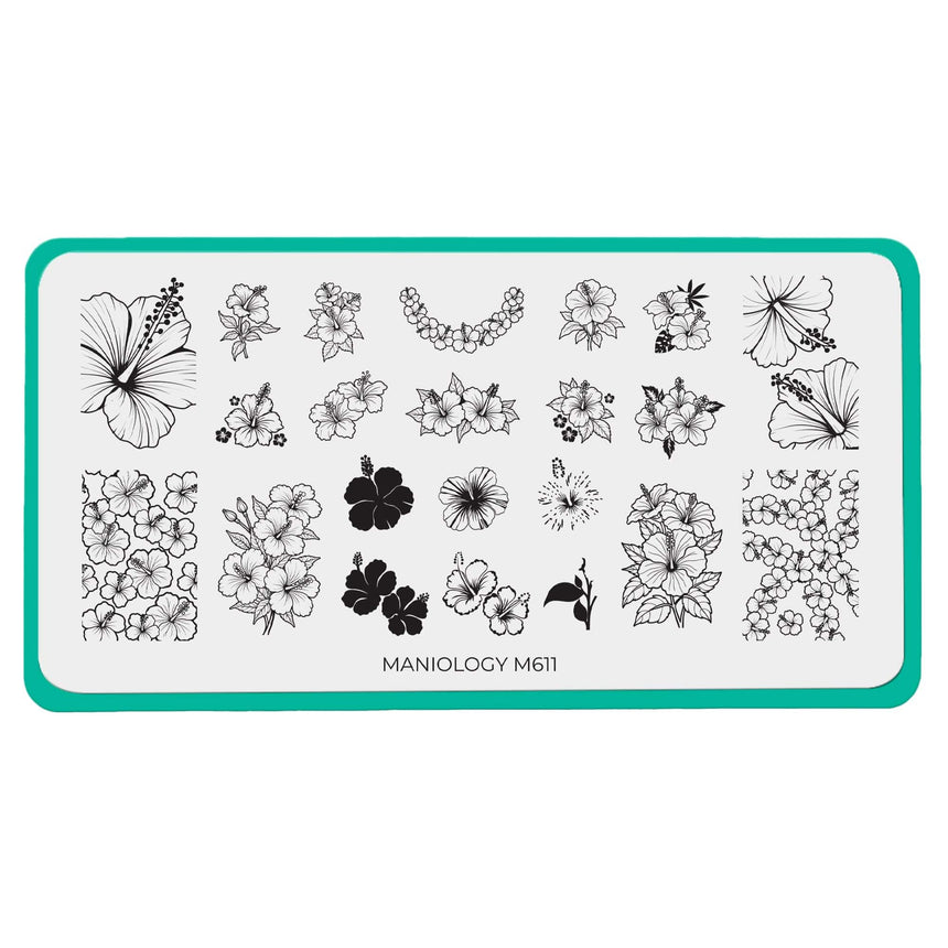 Hibiscus Haven (M611) - Nail Stamping Plate