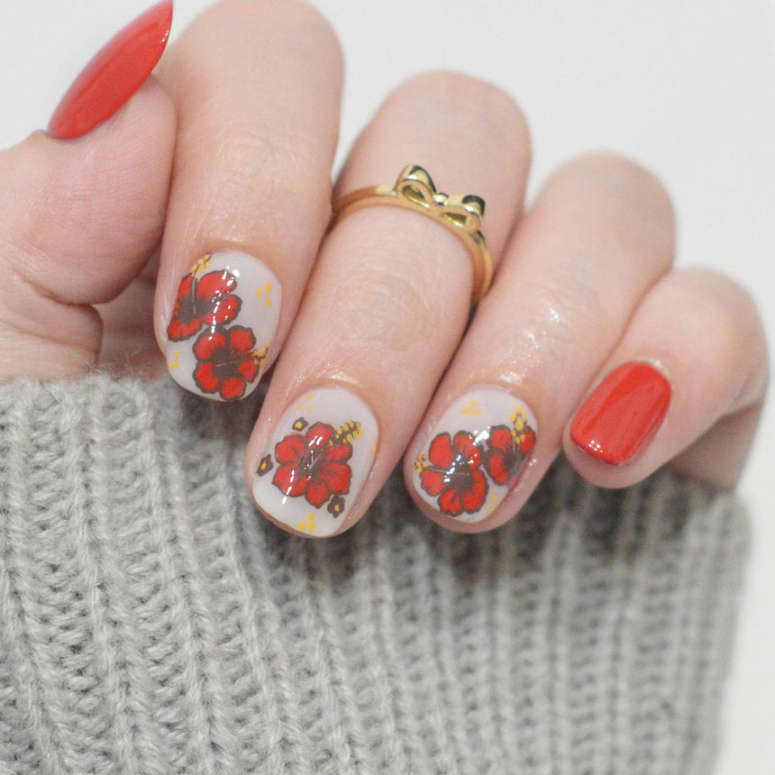 Hibiscus Haven (M611) - Nail Stamping Plate