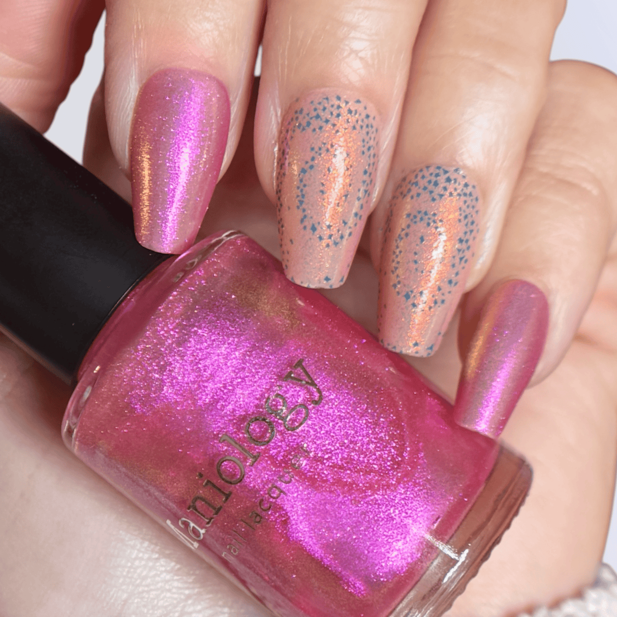 Simply Classic Nail Stamping Starter Kit with Blue Polish