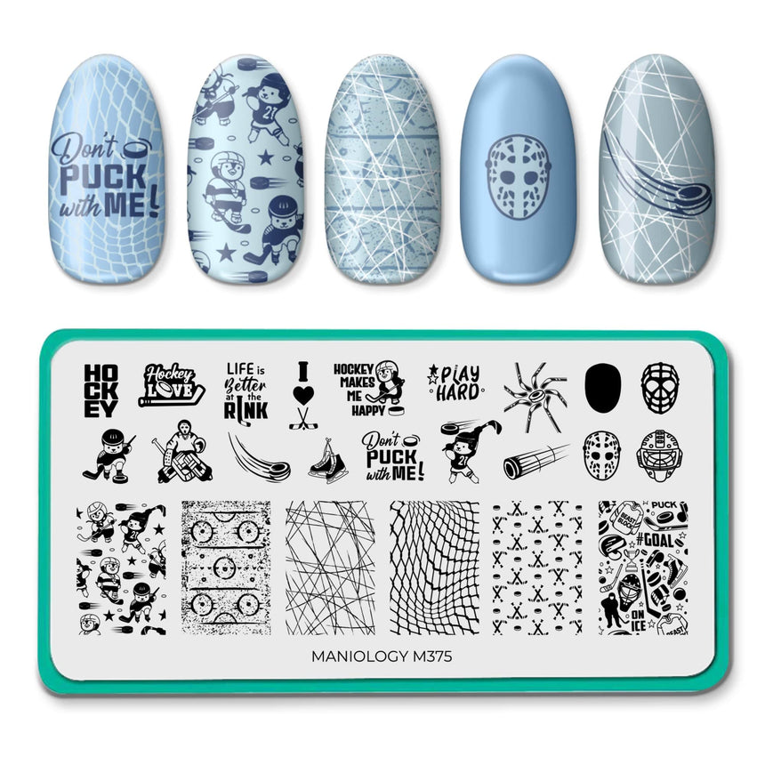 Game On: Puck It (M375) - Nail Stamping Plate