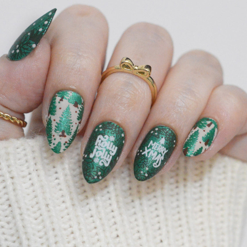 Holiday Greetings (M636) - Nail Stamping Plate