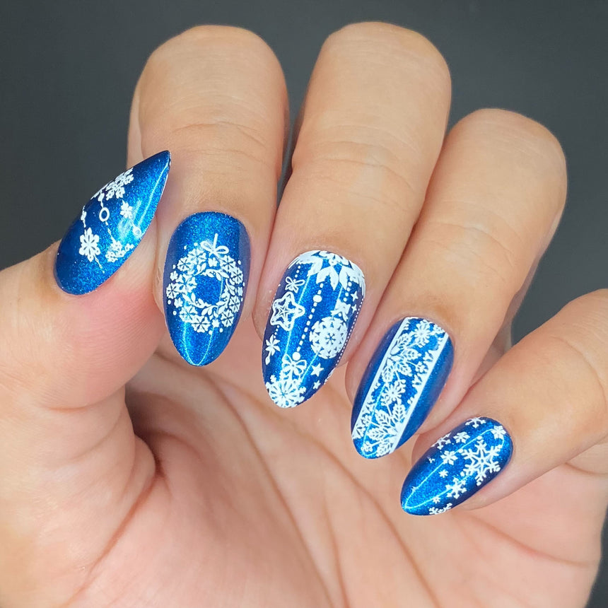 Ice Garlands (M418) - Nail Stamping Plate