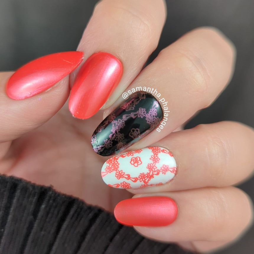 Ilima (B474) - Red Pearl Stamping Polish