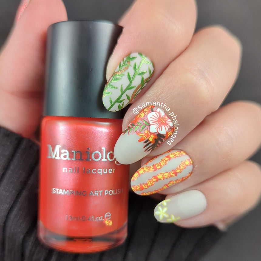 Ilima (B474) - Red Pearl Stamping Polish