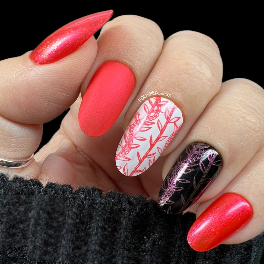 Ilima (B474) - Red Pearl Stamping Polish