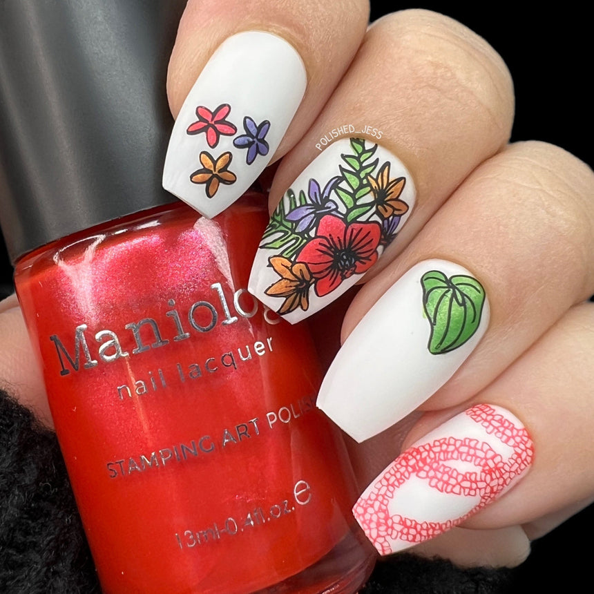 Ilima (B474) - Red Pearl Stamping Polish