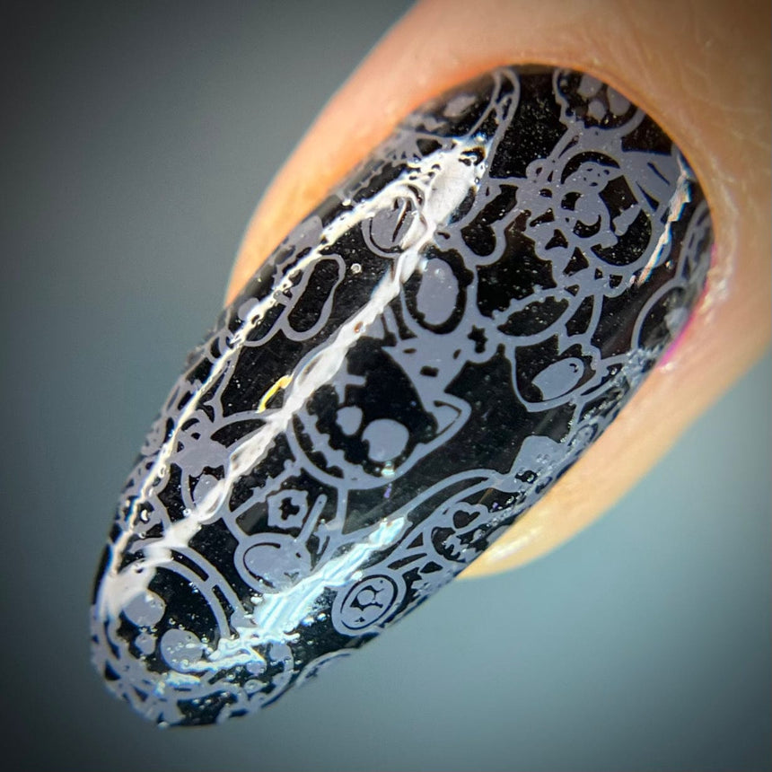 Illusionist: Smoke Show (B488) - Gray Cream Stamping Polish