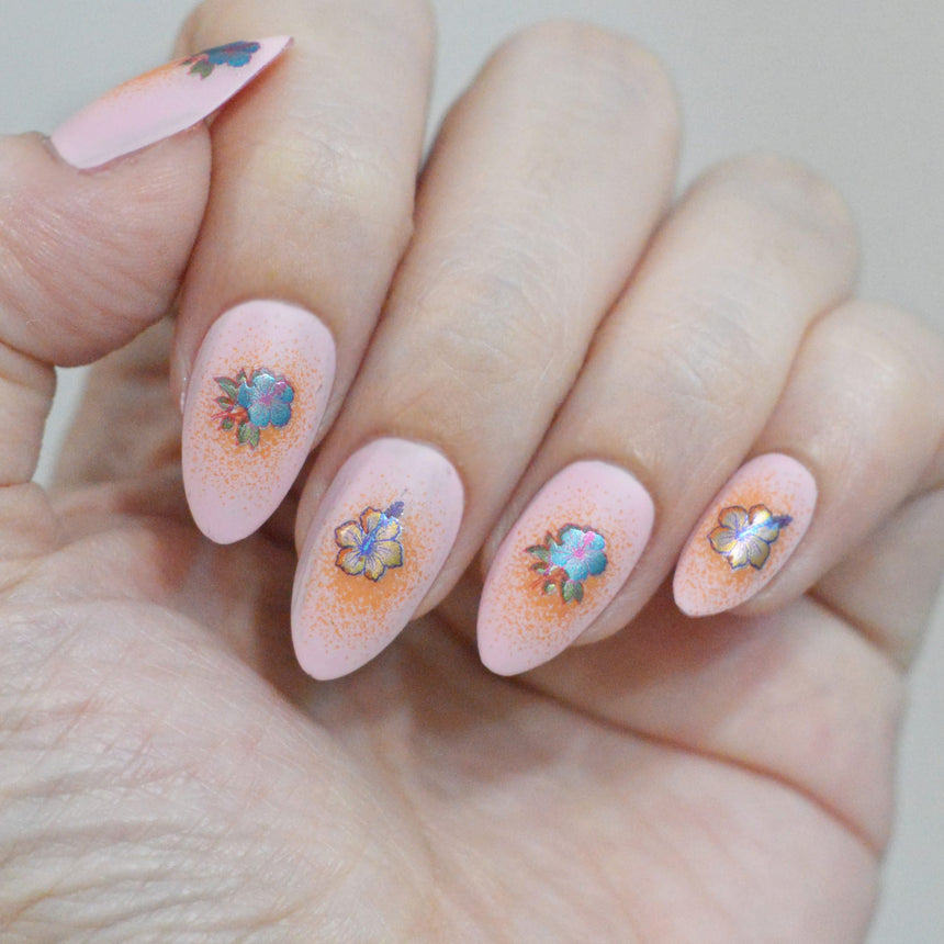 Island Hibiscus (MS-133) - Nail Art Sticker