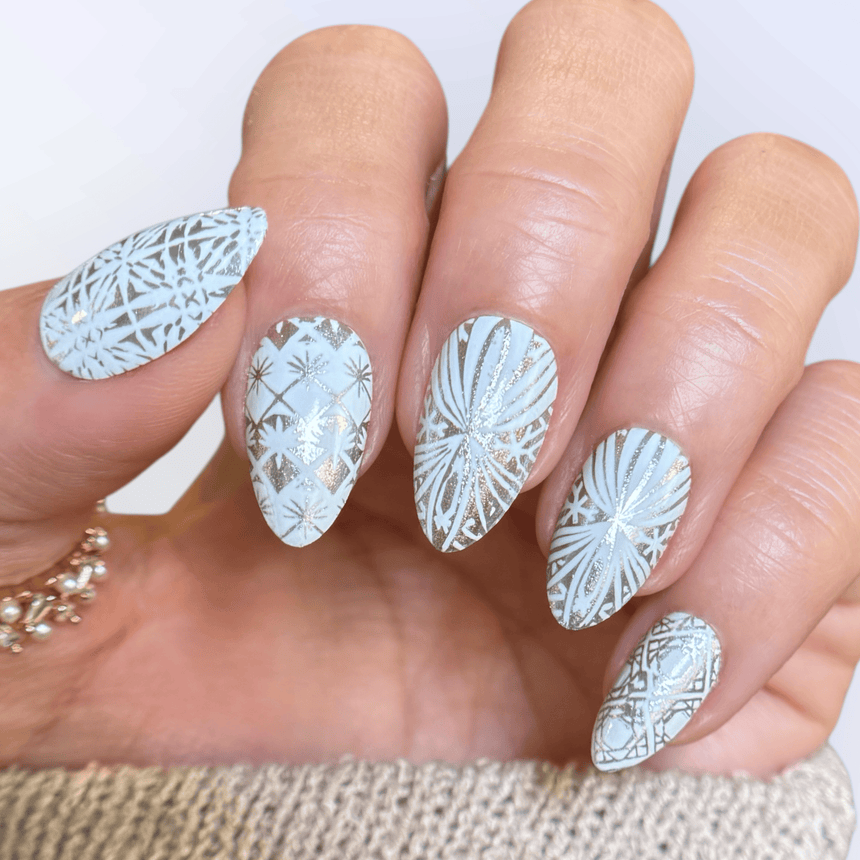 Jeweled Glass (M675) - Nail Stamping Plate