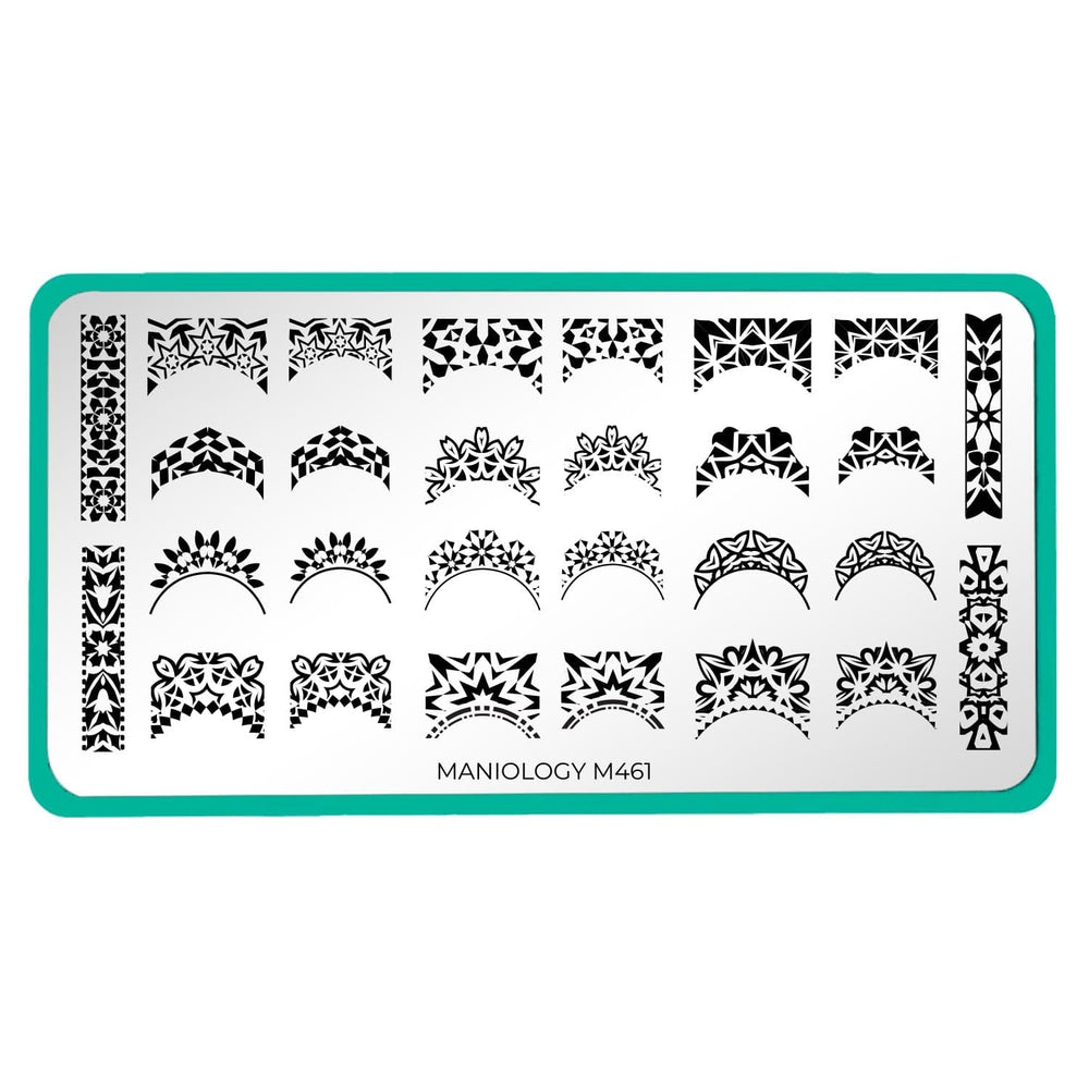 Kaleidoscope French (M461) - Nail Stamping Plate