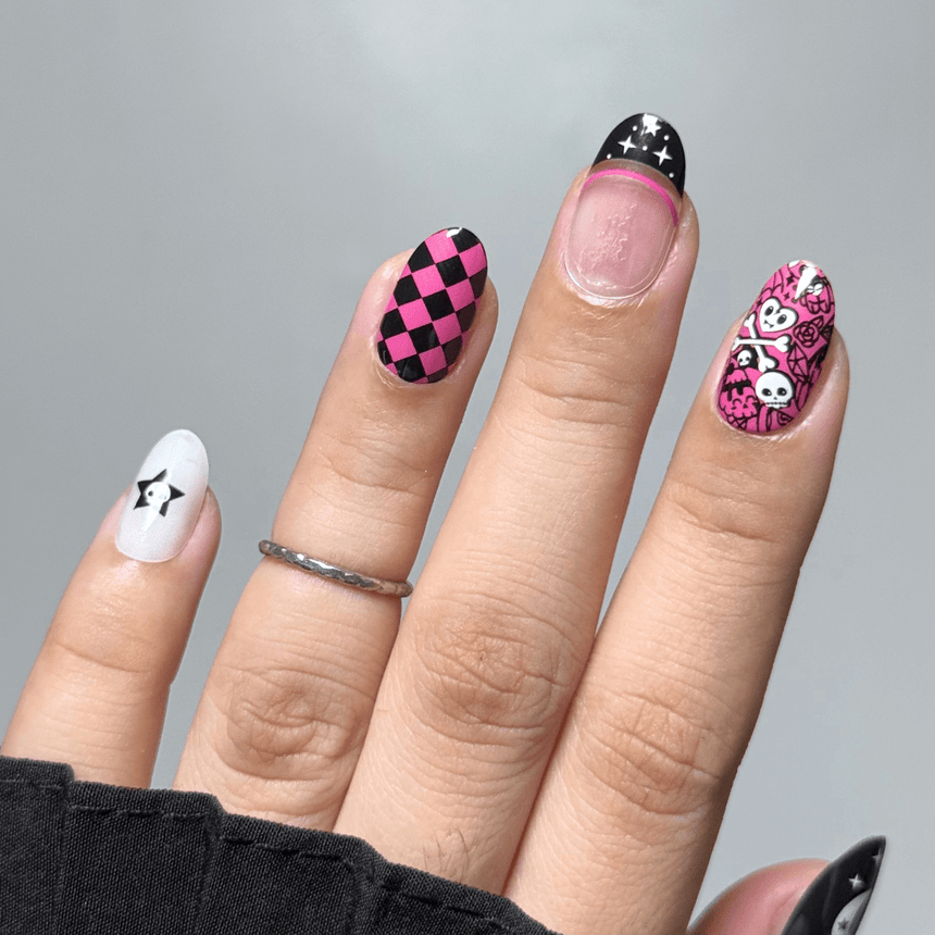 Kawaii Creepies Press On Nails - Short Round