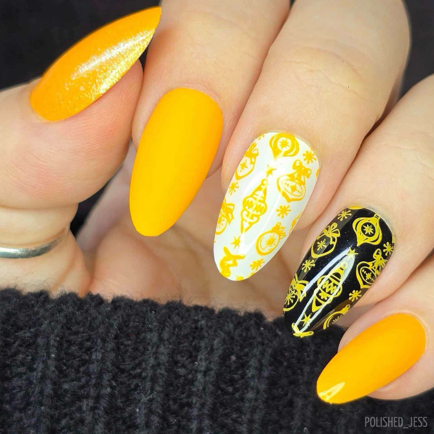Kitschmas: Yuletide Yellow (B533) - Yellow Cream Stamping Polish