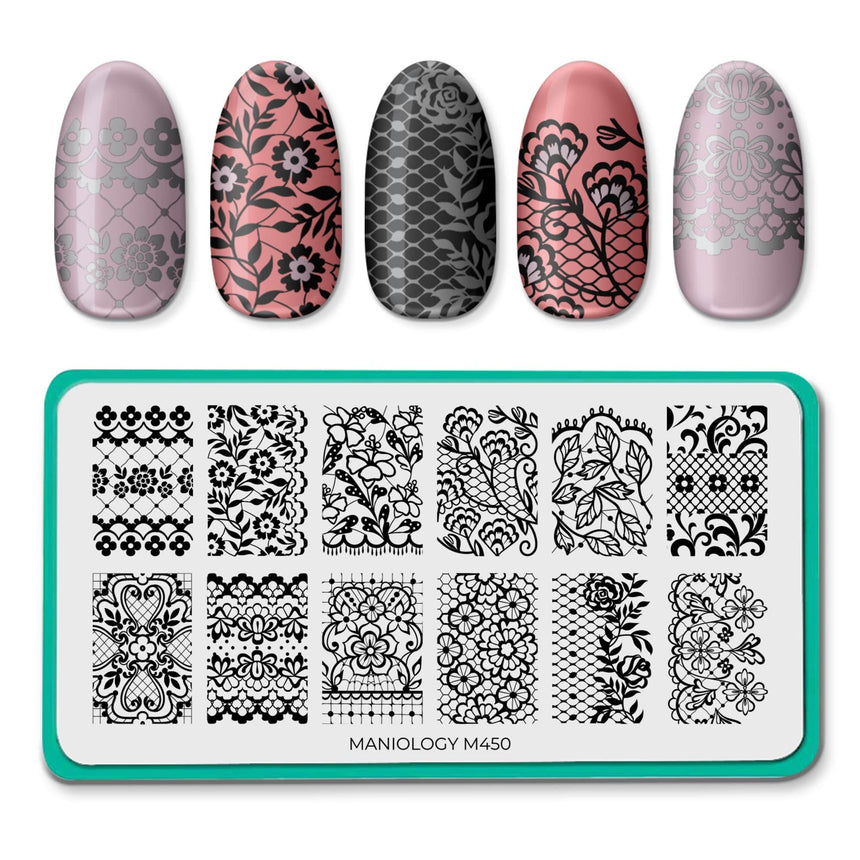 Lacey Lovers (M450) - Nail Stamping Plate