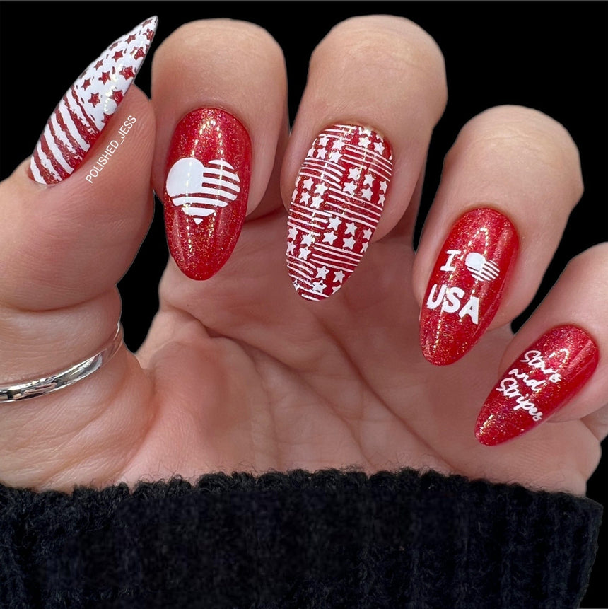 Land of the Free (M317) - Nail Stamping Plate