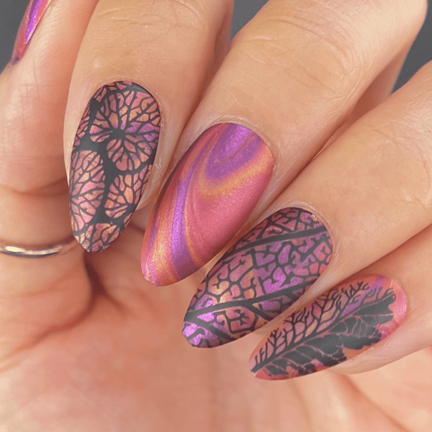 Leaf Skeletons (M404) - Nail Stamping Plate