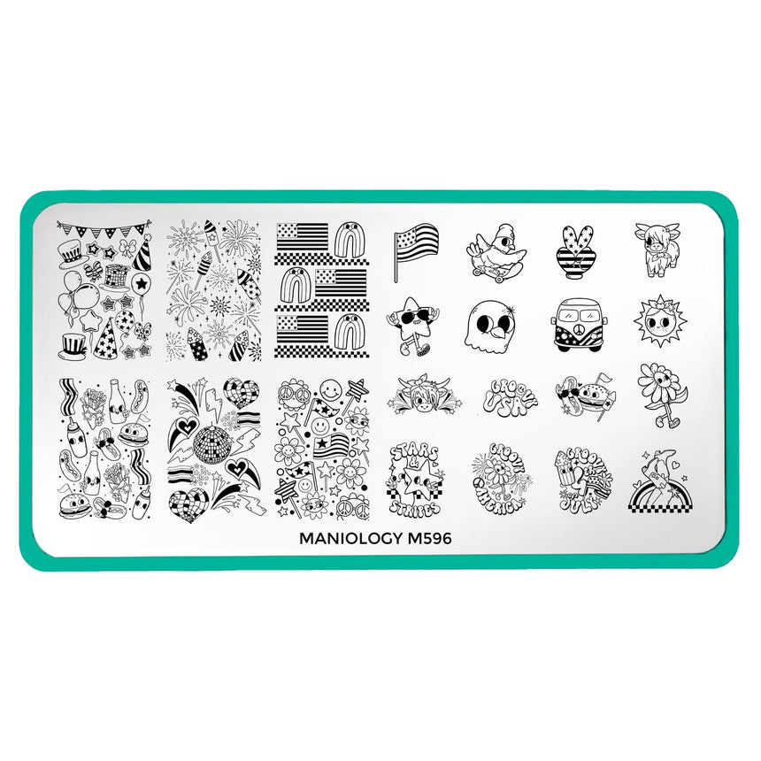 Liberty and Light (M596) - Nail Stamping Plate