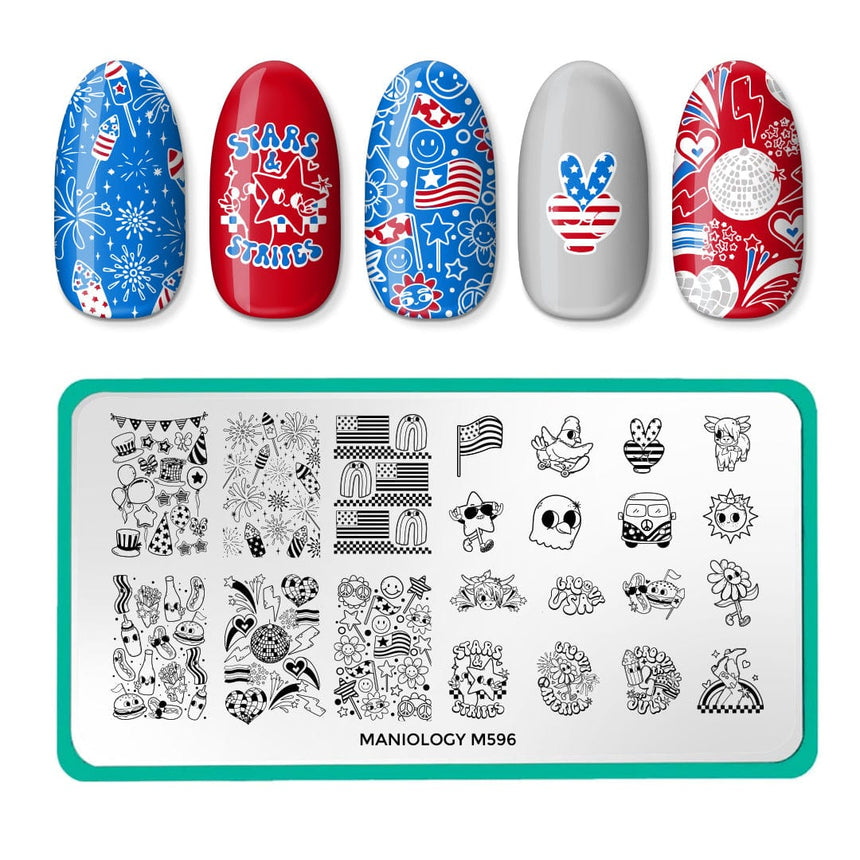 Liberty and Light (M596) - Nail Stamping Plate