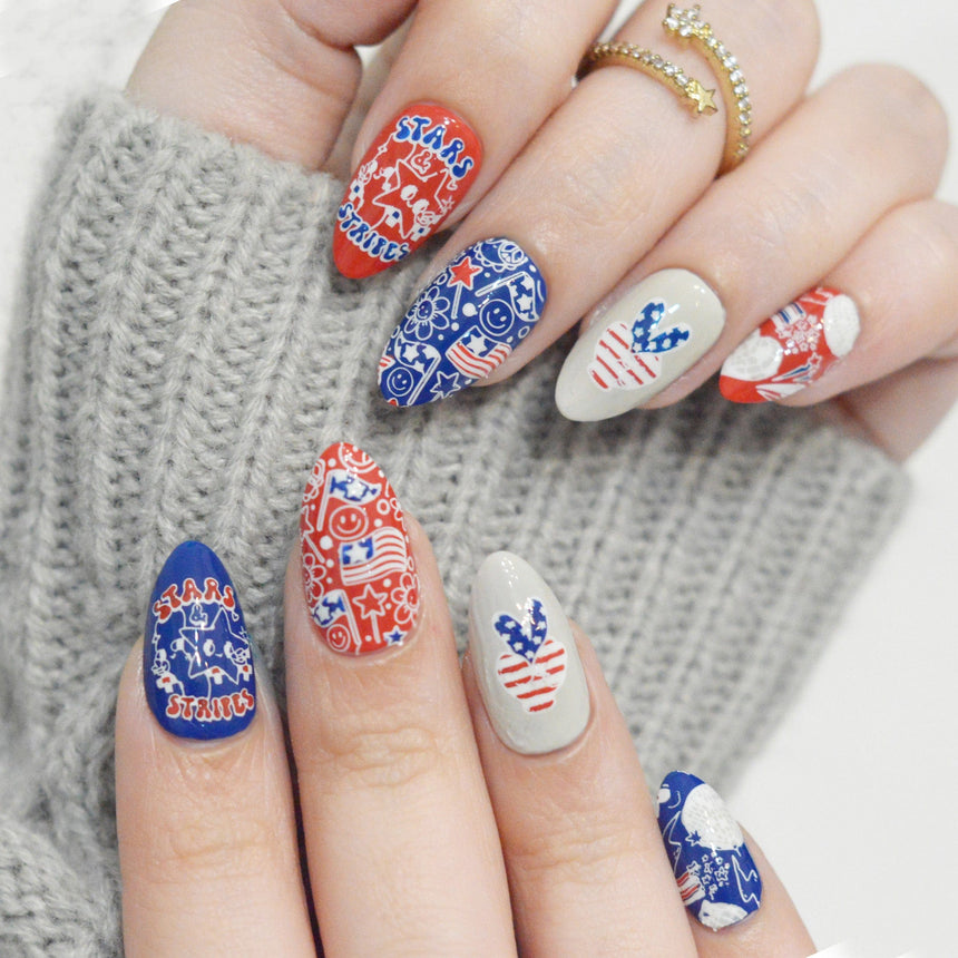 Liberty and Light (M596) - Nail Stamping Plate