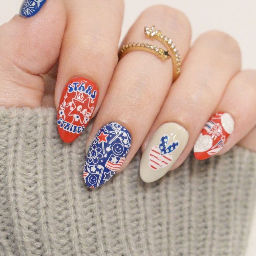 Liberty and Light (M596) - Nail Stamping Plate