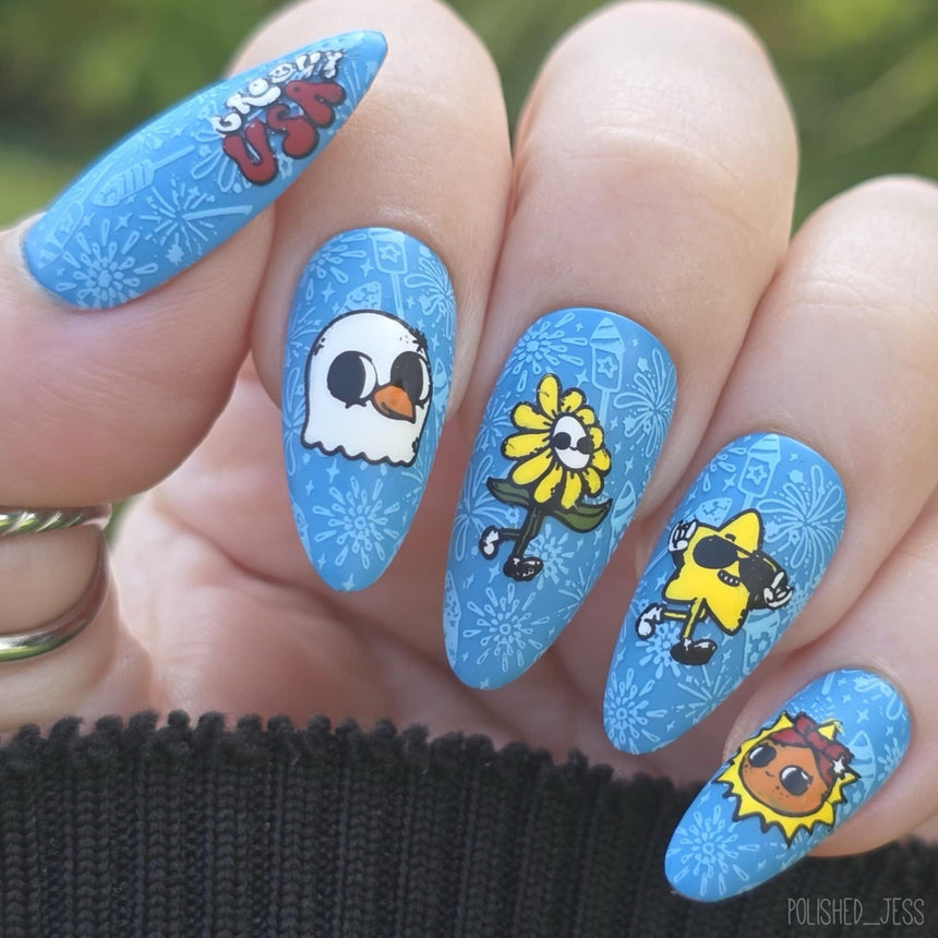 Liberty and Light (M596) - Nail Stamping Plate