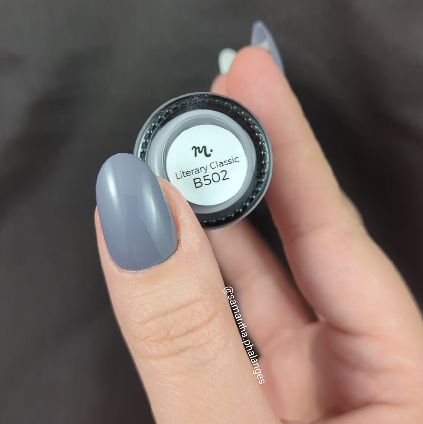 Literary Classic (B502) - Cream Gray Stamping Polish