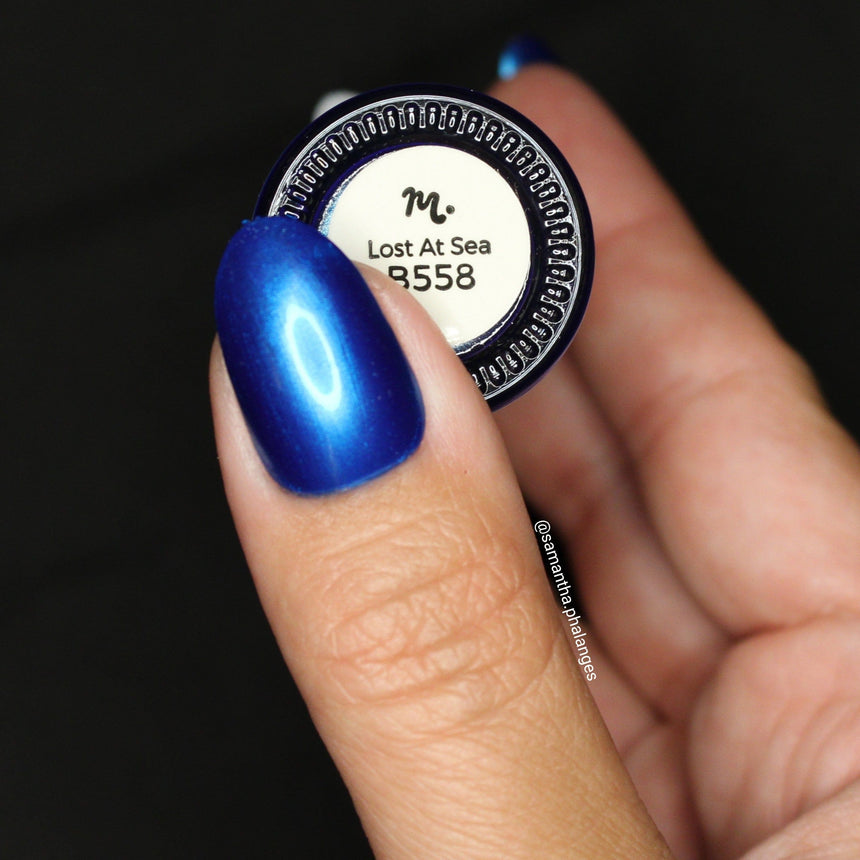 Lost At Sea (B558) - Metallic Blue Stamping Polish