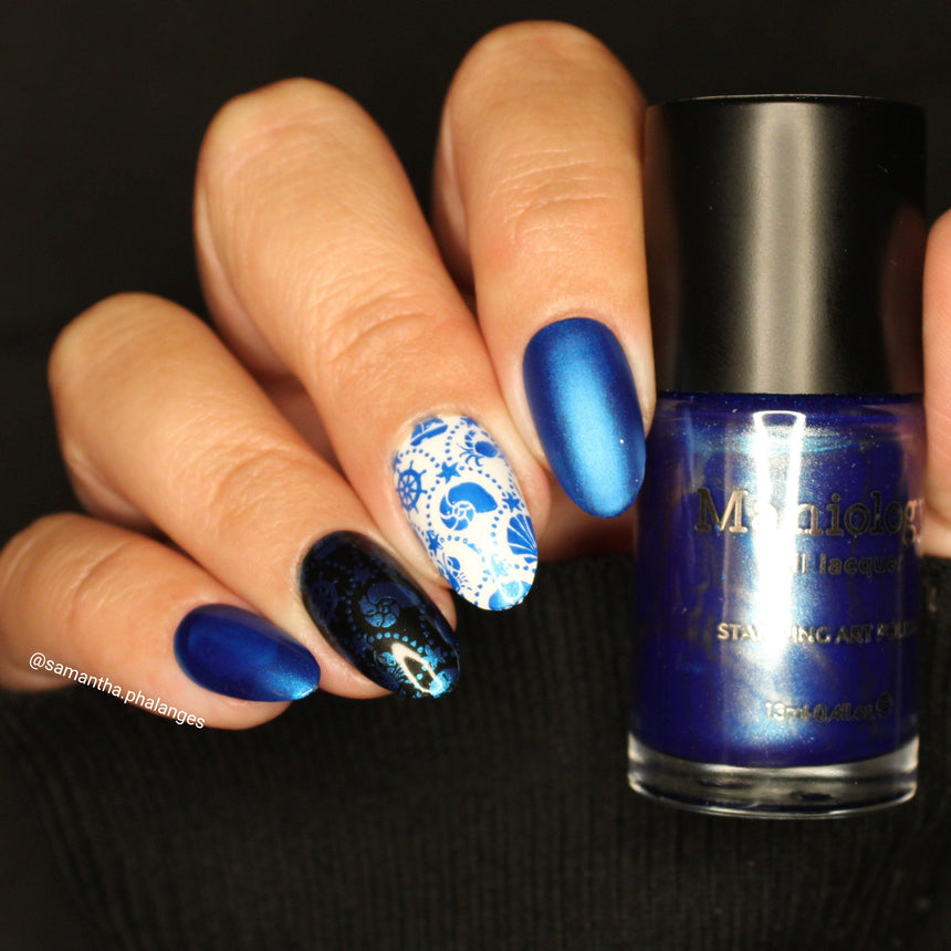 Lost At Sea (B558) - Metallic Blue Stamping Polish