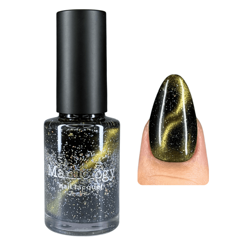 Lost in Space: Alien Energy (P189) - Green Gold Magnetic Nail Polish