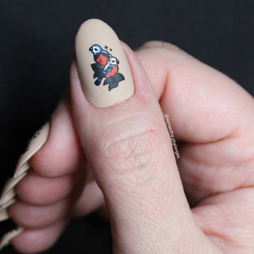 Love Birds (M569) - Nail Stamping Plate