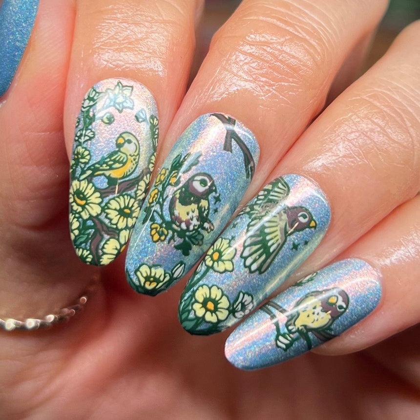 Love Birds (M569) - Nail Stamping Plate