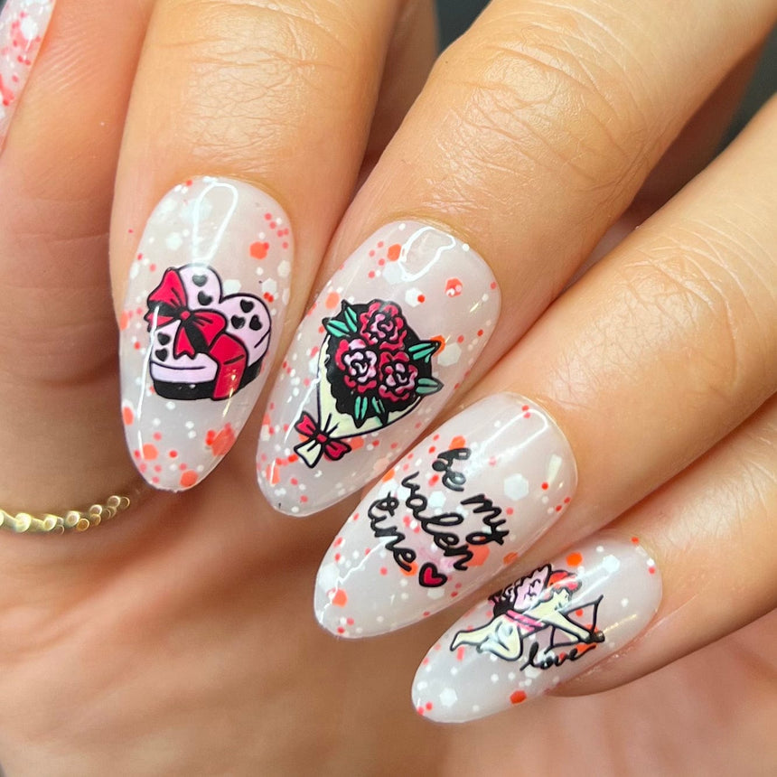 Love Letters (M451) - Nail Stamping Plate