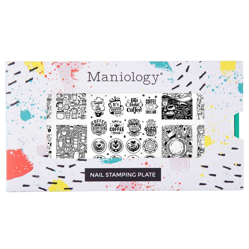 Love Me A Latte (M421) - Nail Stamping Plate
