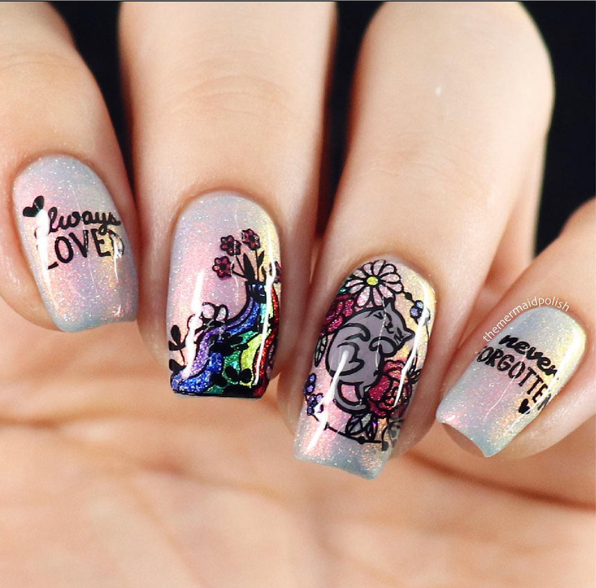 Loving Memories (M368) - Nail Stamping Plate