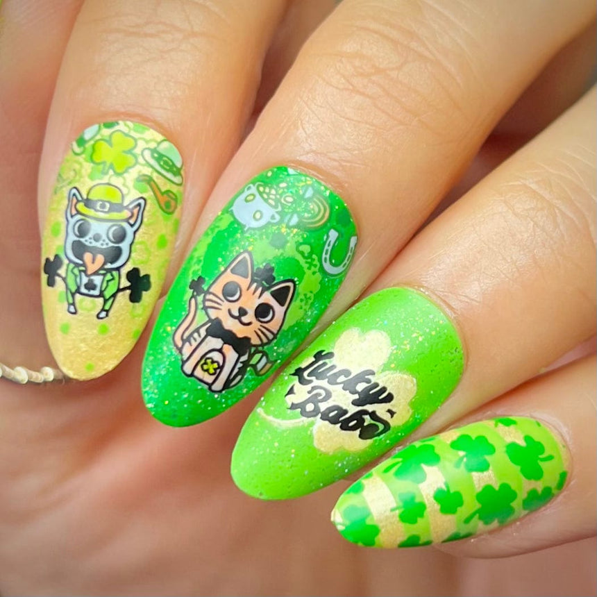 Lucky Shamrock (M455) - Nail Stamping Plate