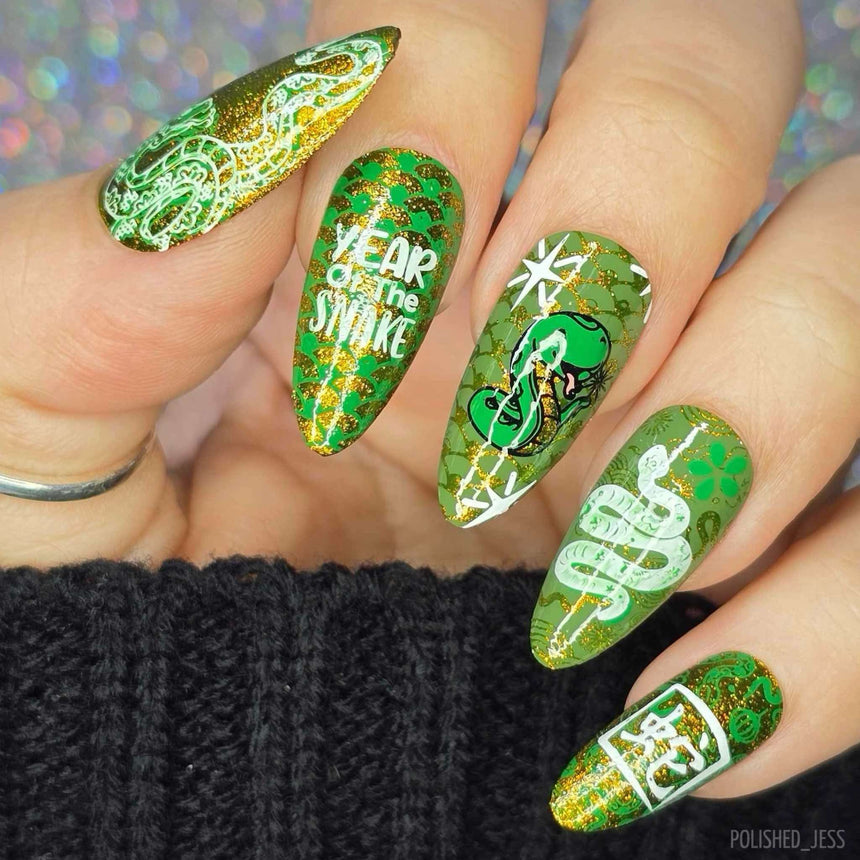 Lunar New Year: Year of the Snake (M556) - Nail Stamping Plate