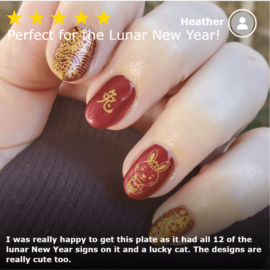 Lunar Zodiac (M343) - Nail Stamping Plate