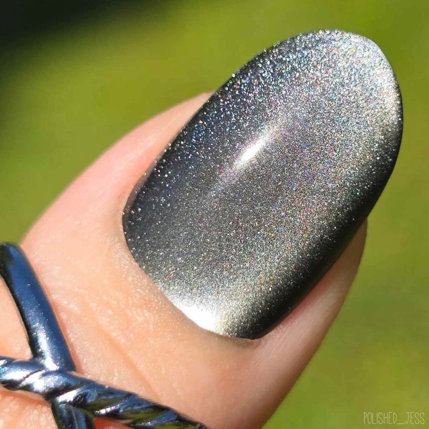 Magnetic Metal Press On Nails - Short Round