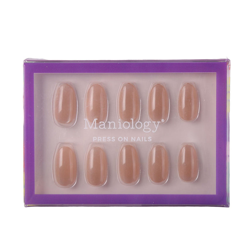 Magnetic Pearl Press On Nails - Short Round
