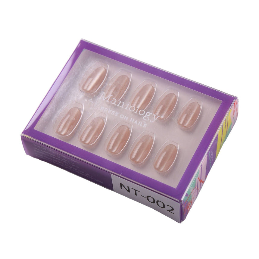 Magnetic Pearl Press On Nails - Short Round