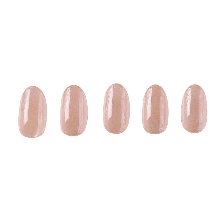 Magnetic Pearl Press On Nails - Short Round