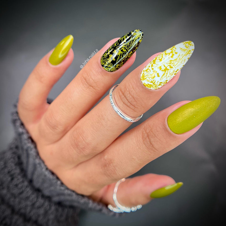 Lacewing (B469) - Metallic Shimmer Green Stamping Polish