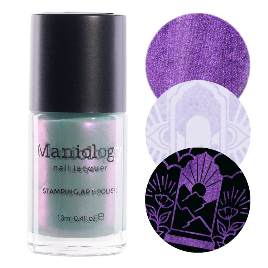 Pearl Prism (B535) - Pearlescent Baby Blue Stamping Polish