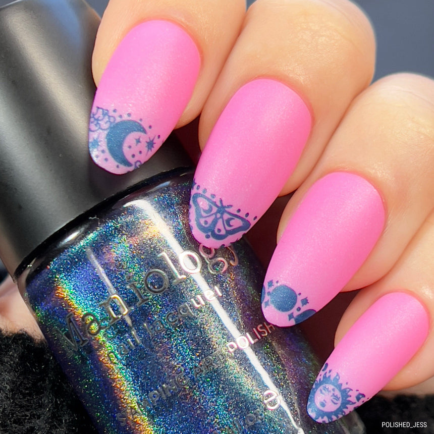Deep Space (B505) - Holographic Navy Blue Stamping Polish