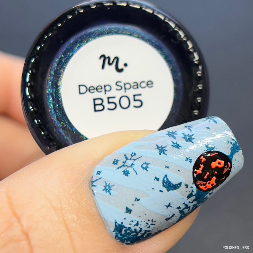 Deep Space (B505) - Holographic Navy Blue Stamping Polish