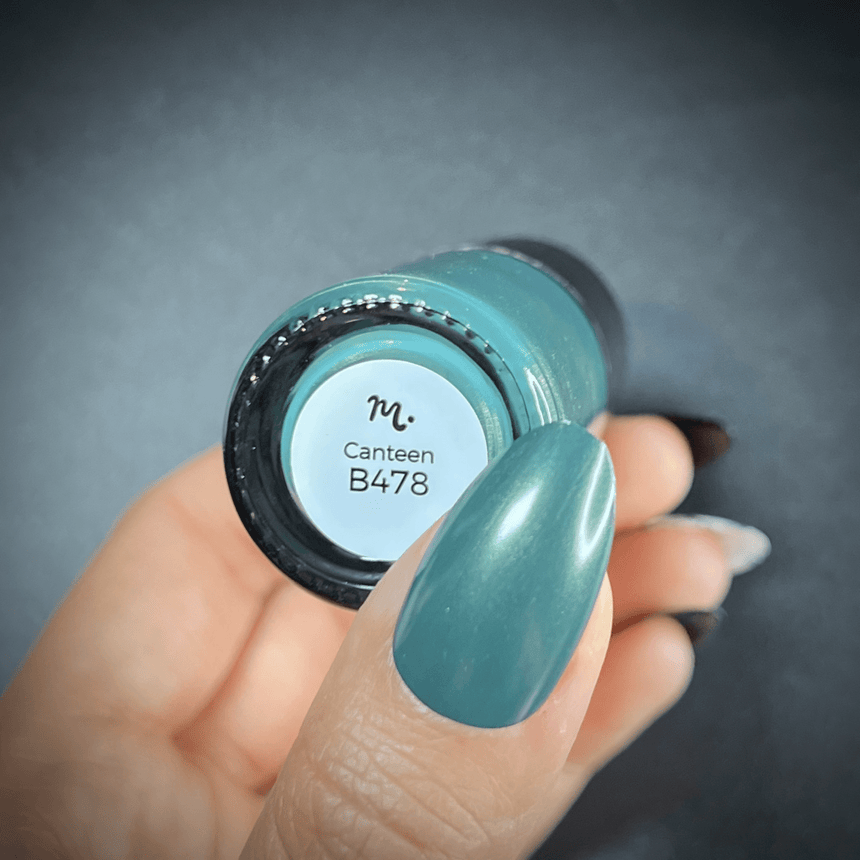 Canteen (B478) - Pearl Dark Green with Gold Shimmer Stamping Polish